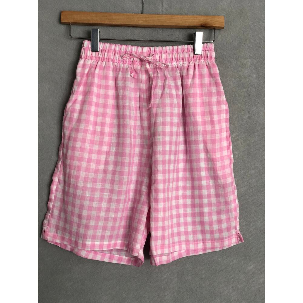Frankies Bikinis Lou Gingham Shorts Pink Pinic Women's Small NEW